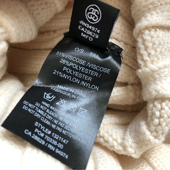 NWT Stussy Workwear Cuff Beanie in Bone - Picture 5 of 8